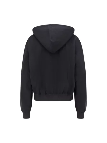 Bluza z kapturem Y-3 z nadrukiem frotte czarna