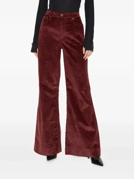 Kordbársony trapéz kiszélesedő farmer Rag & Bone piros