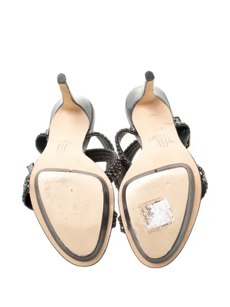 Sandale Gina de cristal negru