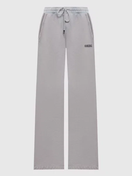 Спортивні штани з вишивкою логотипа Amiri сірі