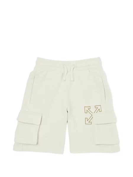 Szorty cargo dziecięce Off-white białe