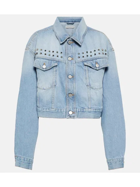 Kurtka jeansowa Alessandra Rich niebieska