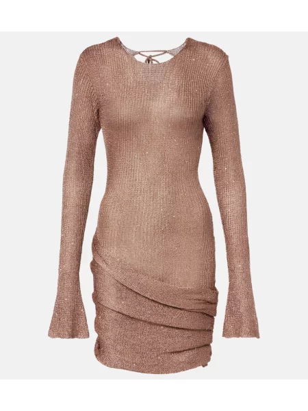 Rochie Bananhot drapată maro