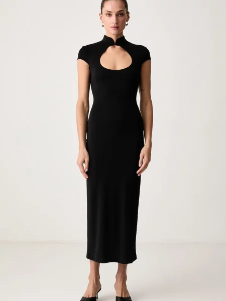 Le Privé rochie cu vâscoză AVELINE NOIR negru