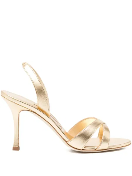 Sandale Manolo Blahnik auriu
