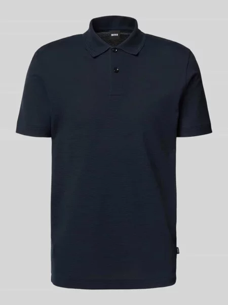 Koszulka polo o kroju regular fit z mieszanki bawełny Boss granatowa