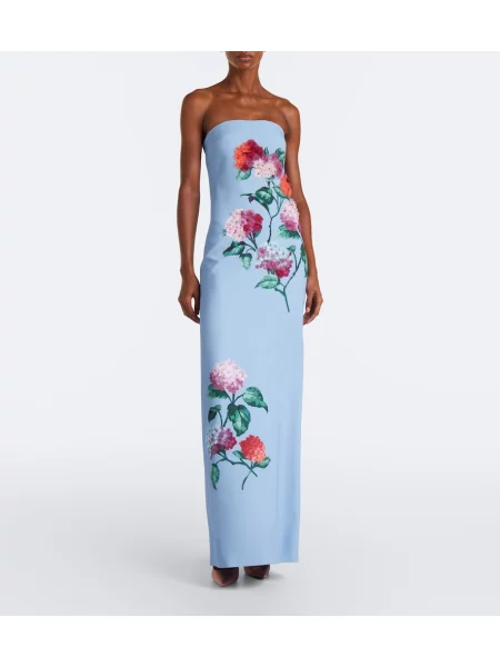 Rochie Carolina Herrera cu model floral cu aplicații