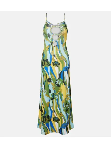 Rochie maxi Christopher Esber cu model floral de costum