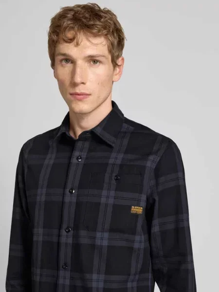 Koszula casualowa o kroju slim fit z kołnierzykiem typu kent model ‘Bristum G-star granatowa