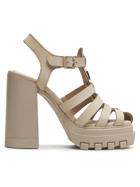 Σανδάλια Tommy Jeans Tjw Heel Fisherman Sandal μπεζ