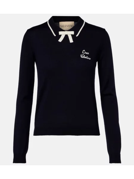 Pulover Valentino de lână albastru