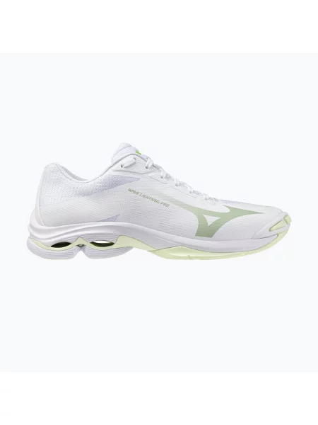 Încălțăminte de volei pentru femei Mizuno Wave Lightning Pro white/aqua gray/ambrosia alb