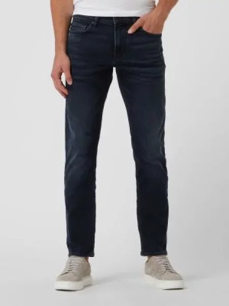 Jeansy o kroju modern fit z dodatkiem streczu model ‘Mitch’ Joop! Jeans granatowe