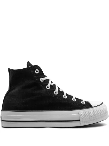 Sneakerși Converse cu dungi cu platformă alb