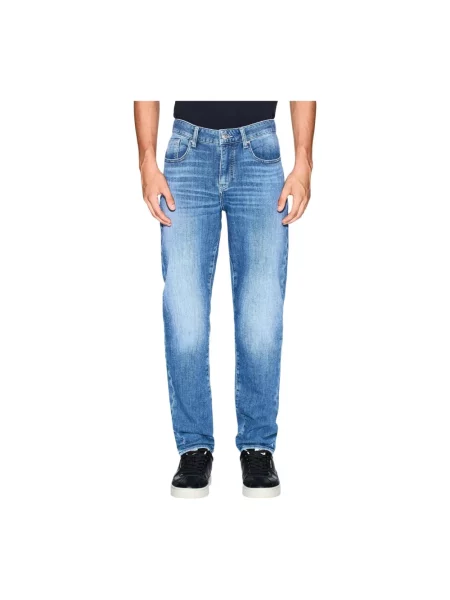 Jeansy Armani Exchange ze stretchu niebieskie