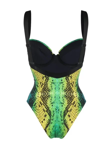Plavky Noire Swimwear s potiskem zelené
