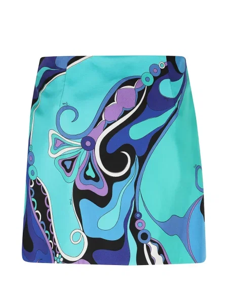 Fusta mini Pucci cu imagine cu imprimeu abstract albastru