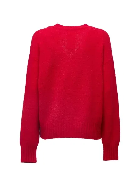 Pulover Weekend Max Mara cu decolteu în V roșu