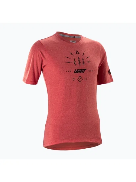 Футболка велосипедна Leatt MTB Gravity dusty red червона