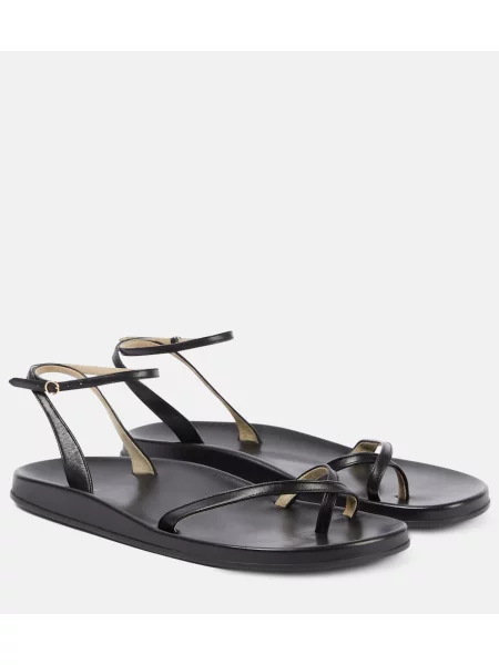 Sandale The Row din piele negru