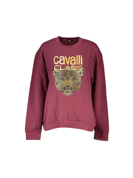 Bluza polarowa Cavalli Class polarowa fioletowa