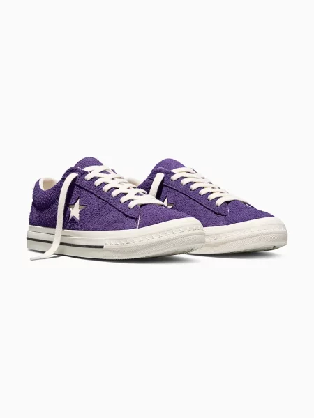 Converse sneakers din piele întoarsă One Star 95 violet