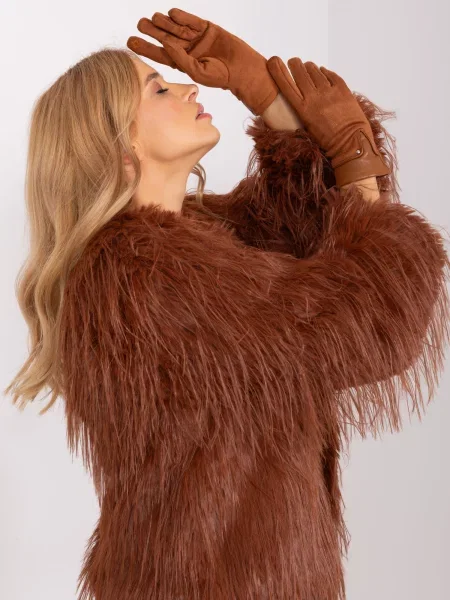 Mănuși Fashionhunters maro