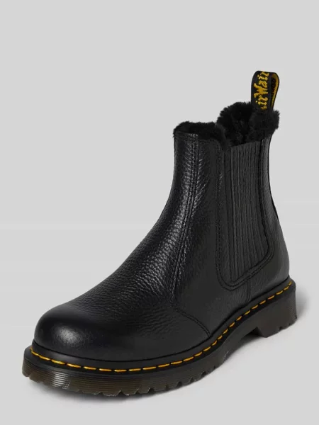 Buty chelsea z naturalnej skóry model Leonore II' Dr. Martens czarne