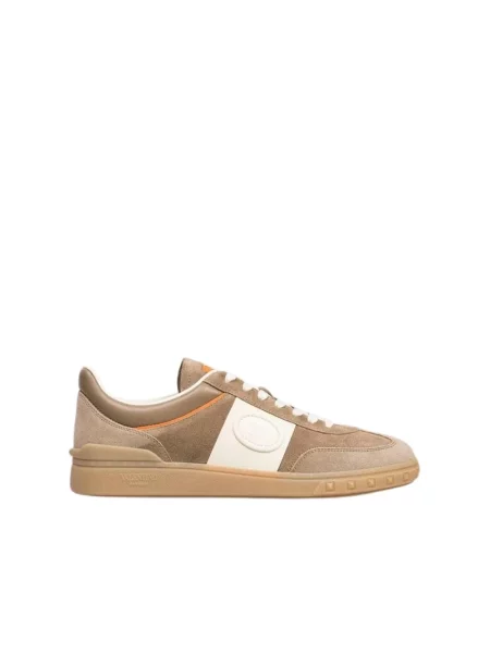 Lniane sneakersy Valentino beżowe