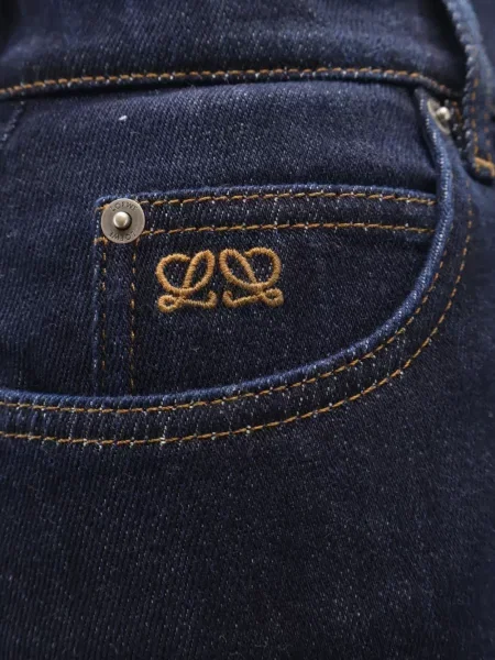 Blugi Loewe cu broderie albastru