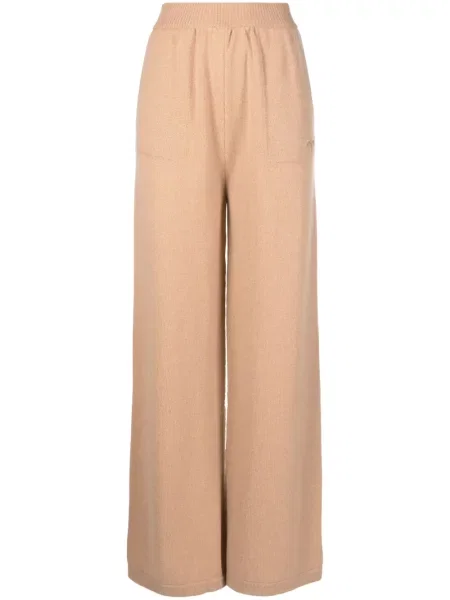 Pantaloni Msgm cu broderie tricotate maro