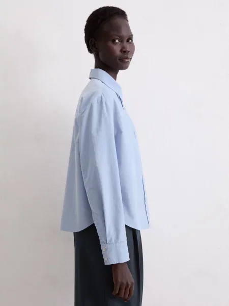 Блуза Marc O’Polo бавовна/ліоцел синій