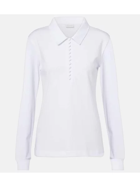 Polo Dries Van Noten din jerseu alb