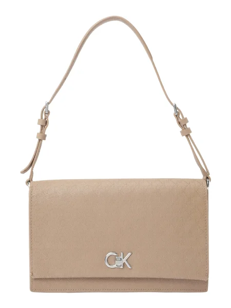 Calvin Klein Torbica Ck Elongated Shoulder Bag_Mono bež