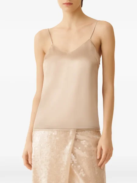 Satenski top Fabiana Filippi s V-izrezom