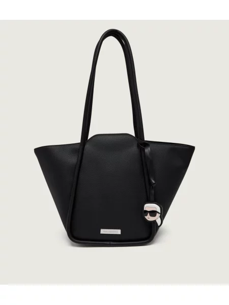 Karl Lagerfeld Shopper táska Ikon Pebble fekete