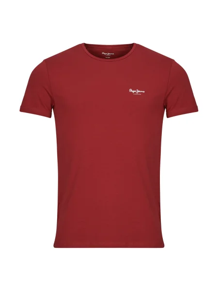 Pepe Jeans Tricou roșu cranberry alb