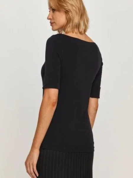 Tričko Lauren Ralph Lauren tmavomodrá
