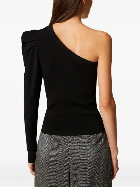 Top Twinset cu un umăr gol negru