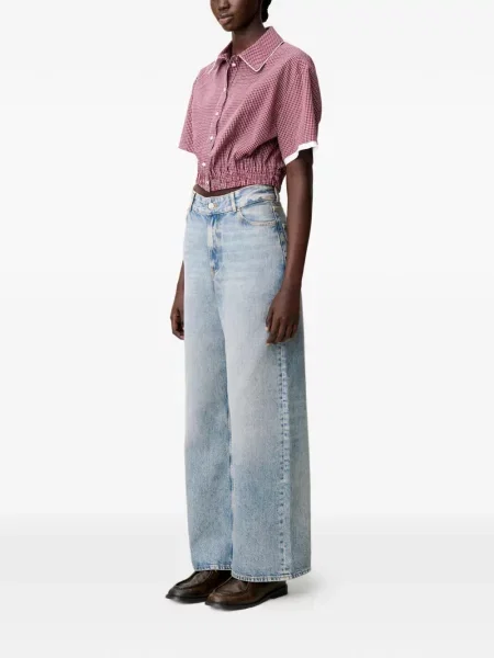 Szerokie jeansy Claudie Pierlot niebieskie