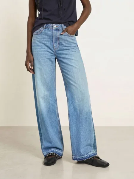Ba&Sh Široké Džíny Mislav blue blue jeans modré
