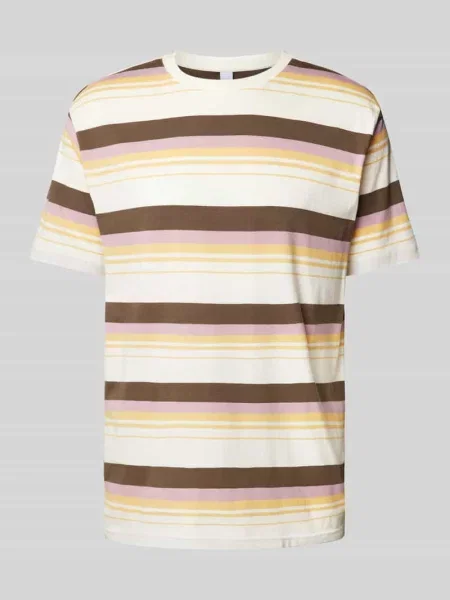 T-shirt z detalem z logo Mazine żółta