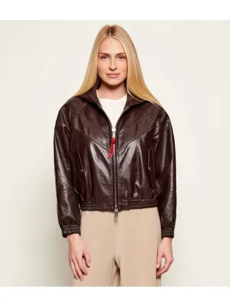 MAX&Co. Geacă de piele MCORICETTA maro