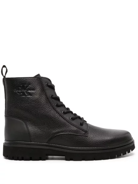 Botine Calvin Klein Jeans din piele negru