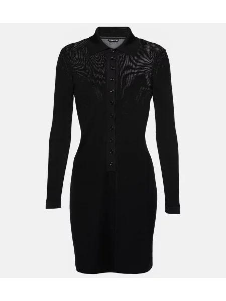 Rochie Tom Ford tricotate de costum negru