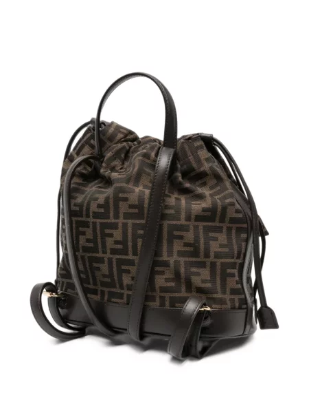 Rucsac Fendi din jacard maro