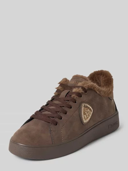 Sneakersy z detal z logo Blauer