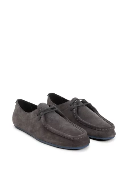 Cipele Jil Sander s vezicama s kapuljačom s čipkom siva