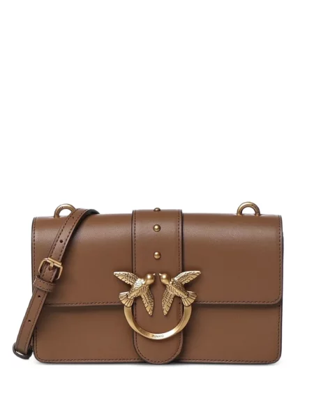 Geanta crossbody Pinko din piele maro