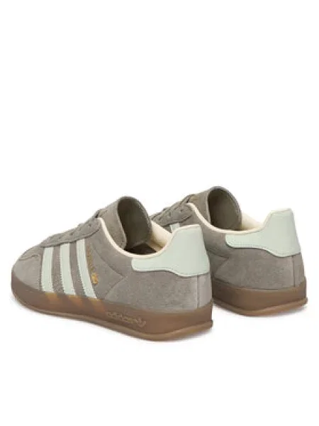 Tenisky adidas Gazelle Indoor W Silver Pebble/ Linen Green/ EUR 36 šedé